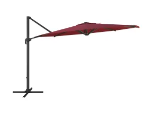 11.5ft Deluxe Offset Patio Umbrella - Wine Red