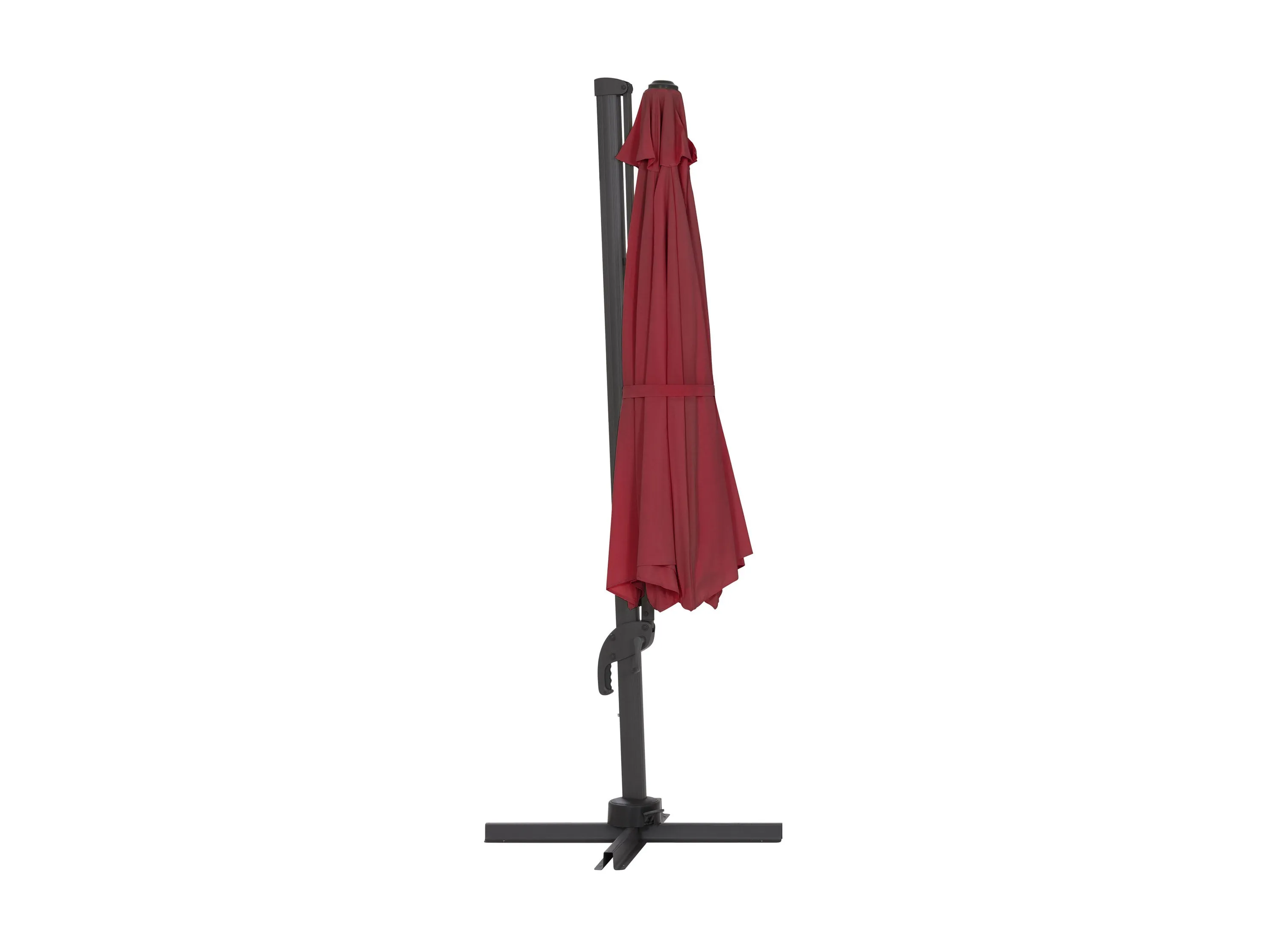 11.5ft Deluxe Offset Patio Umbrella - Wine Red