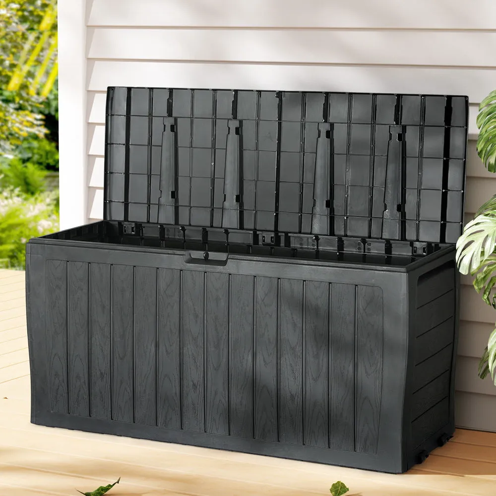 220L UV-Resistant Lockable Deck Storage Box, Bench - Gardeon