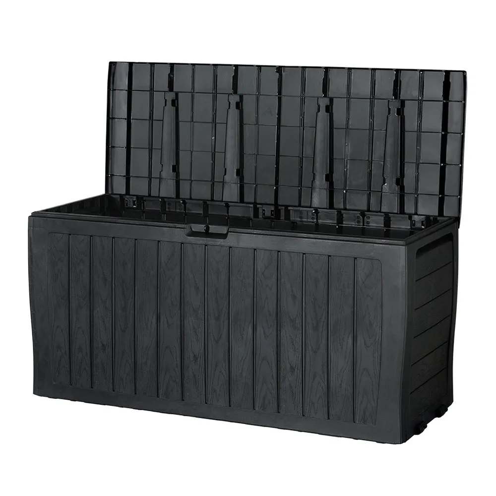 220L UV-Resistant Lockable Deck Storage Box, Bench - Gardeon