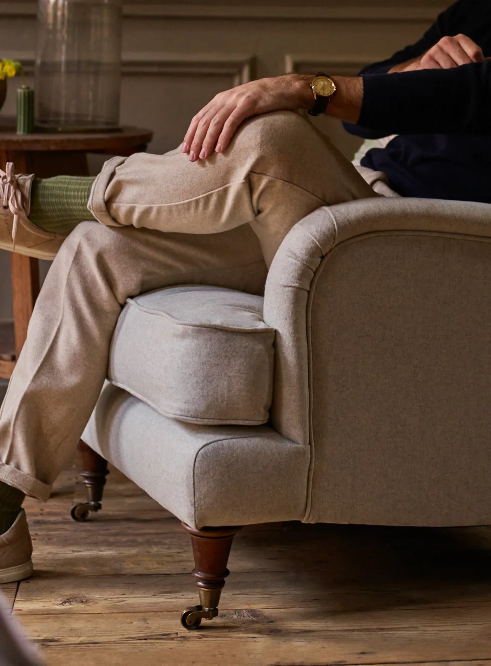 Abington Armchair, Slate Grey Velvet