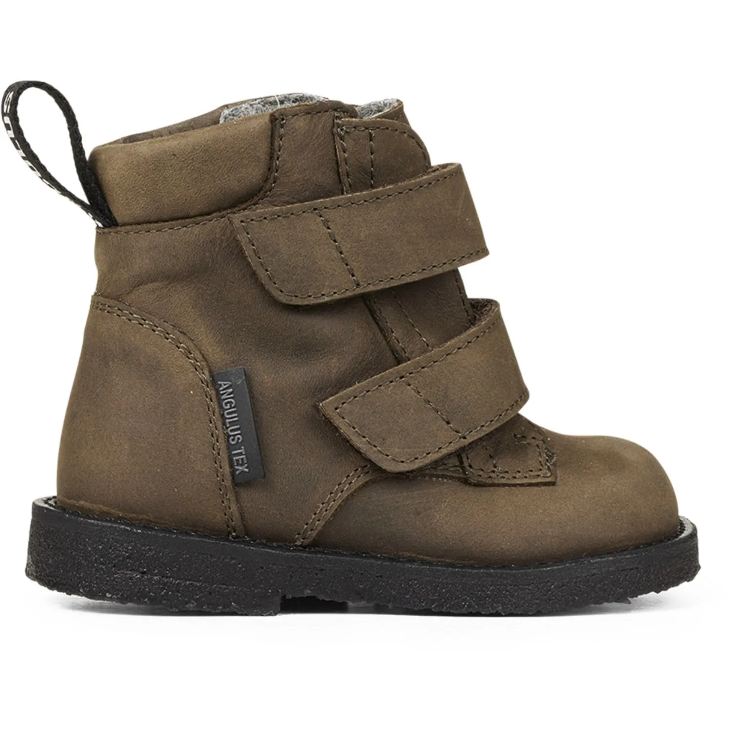 Angulus Dark olive Beginner Tex Boot with Logo Tape and Velcro Closure