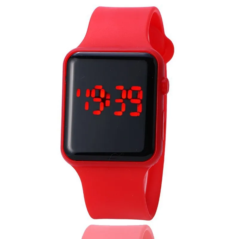 Apple Square Fashion Sports Led Silicone Children's Electronic Watch