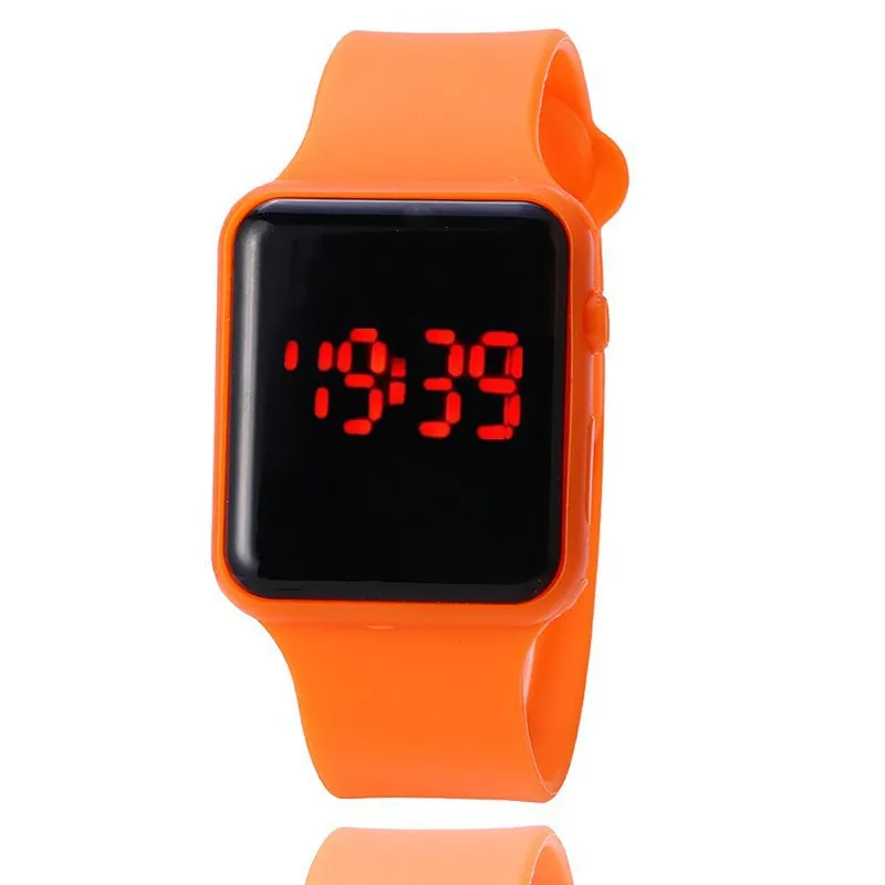 Apple Square Fashion Sports Led Silicone Children's Electronic Watch