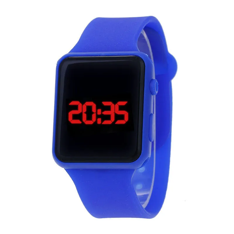 Apple Square Fashion Sports Led Silicone Children's Electronic Watch