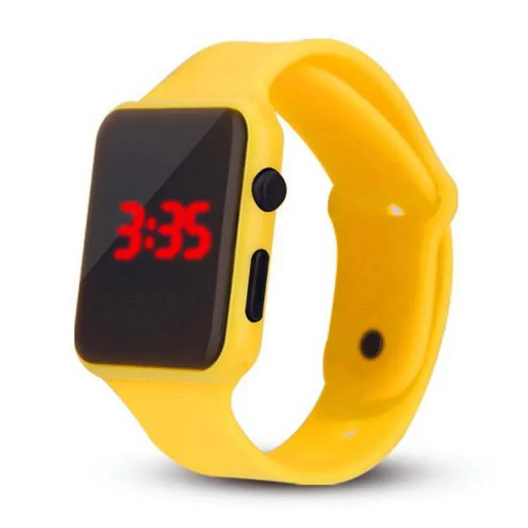 Apple Square Fashion Sports Led Silicone Children's Electronic Watch