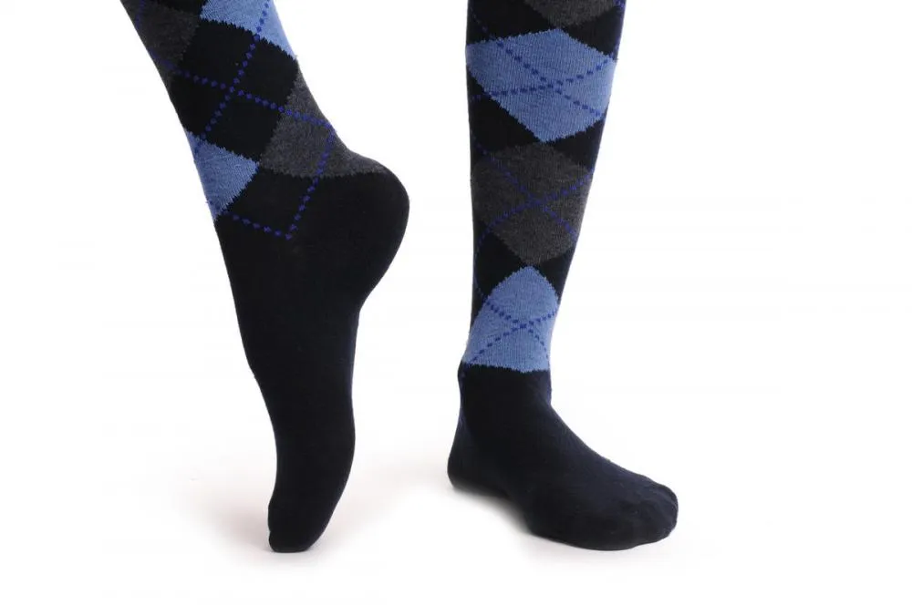 Argyle Blue Navy Blue & Black