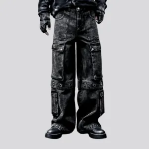 Baggy cargo style men's jeans