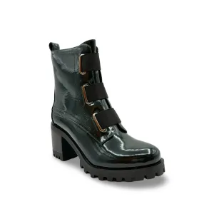 Believe WATERPROOF Vegan Dark Green Patent Boot