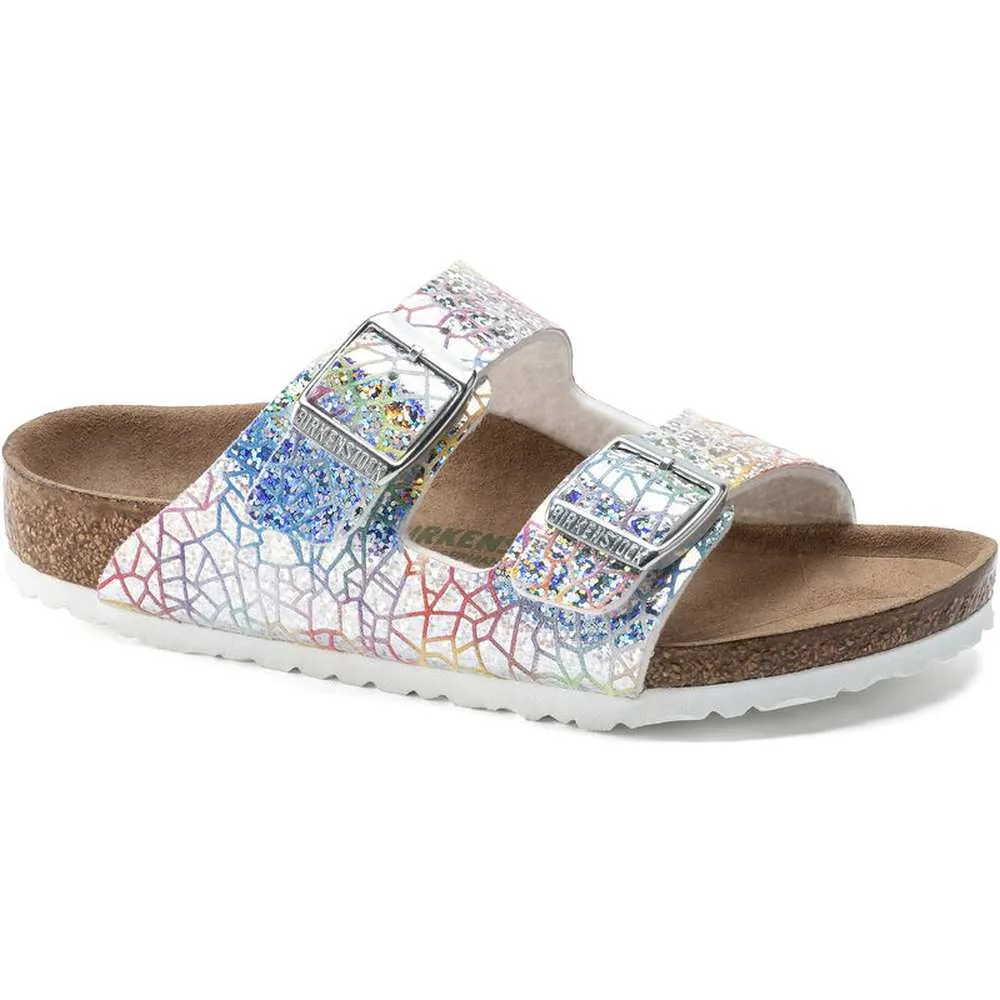 Birkenstock Kids' Arizon Vegan Sandals - Silver 1022173