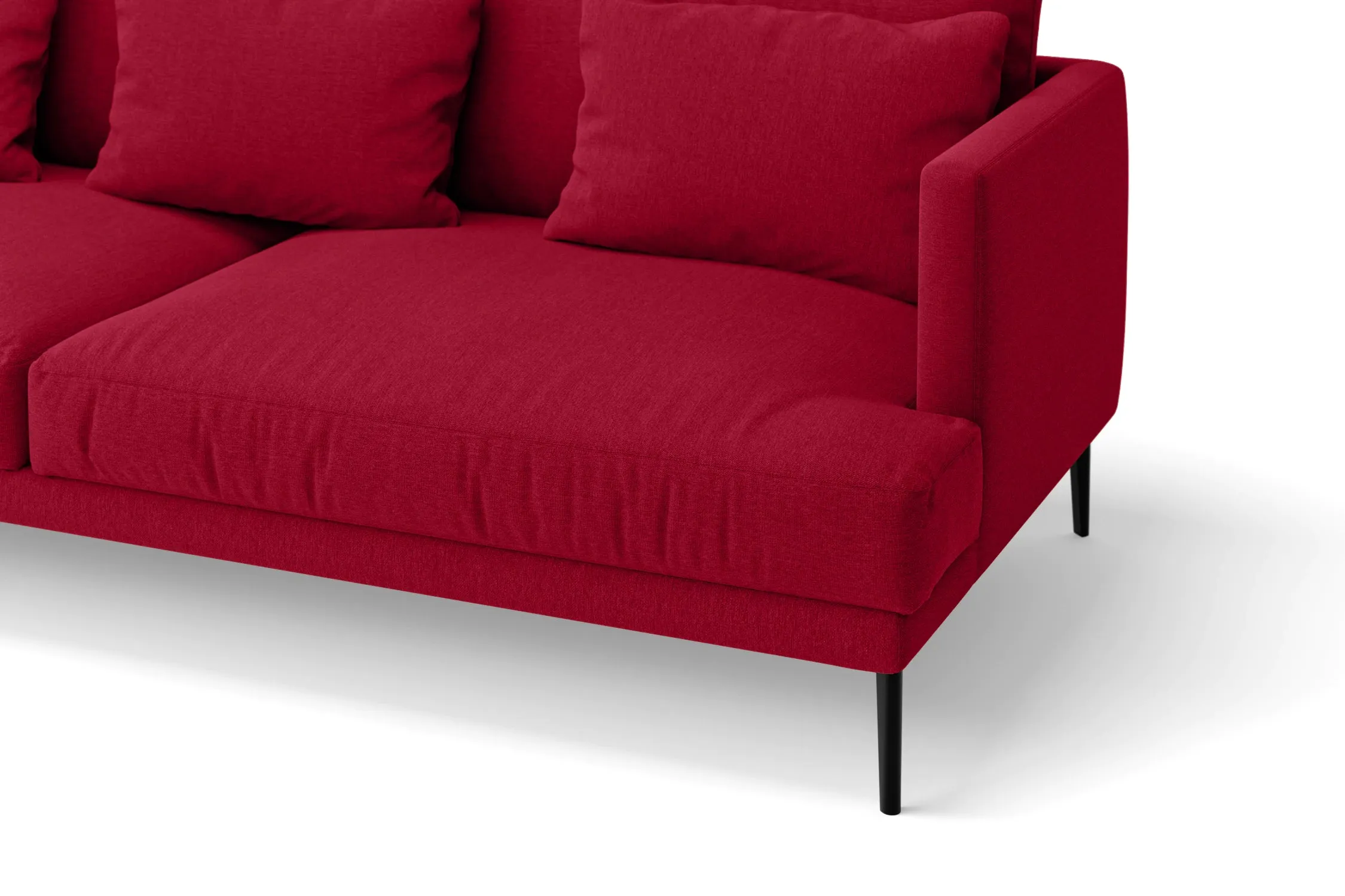 Bisceglie 2 Seater Sofa Red Linen Fabric