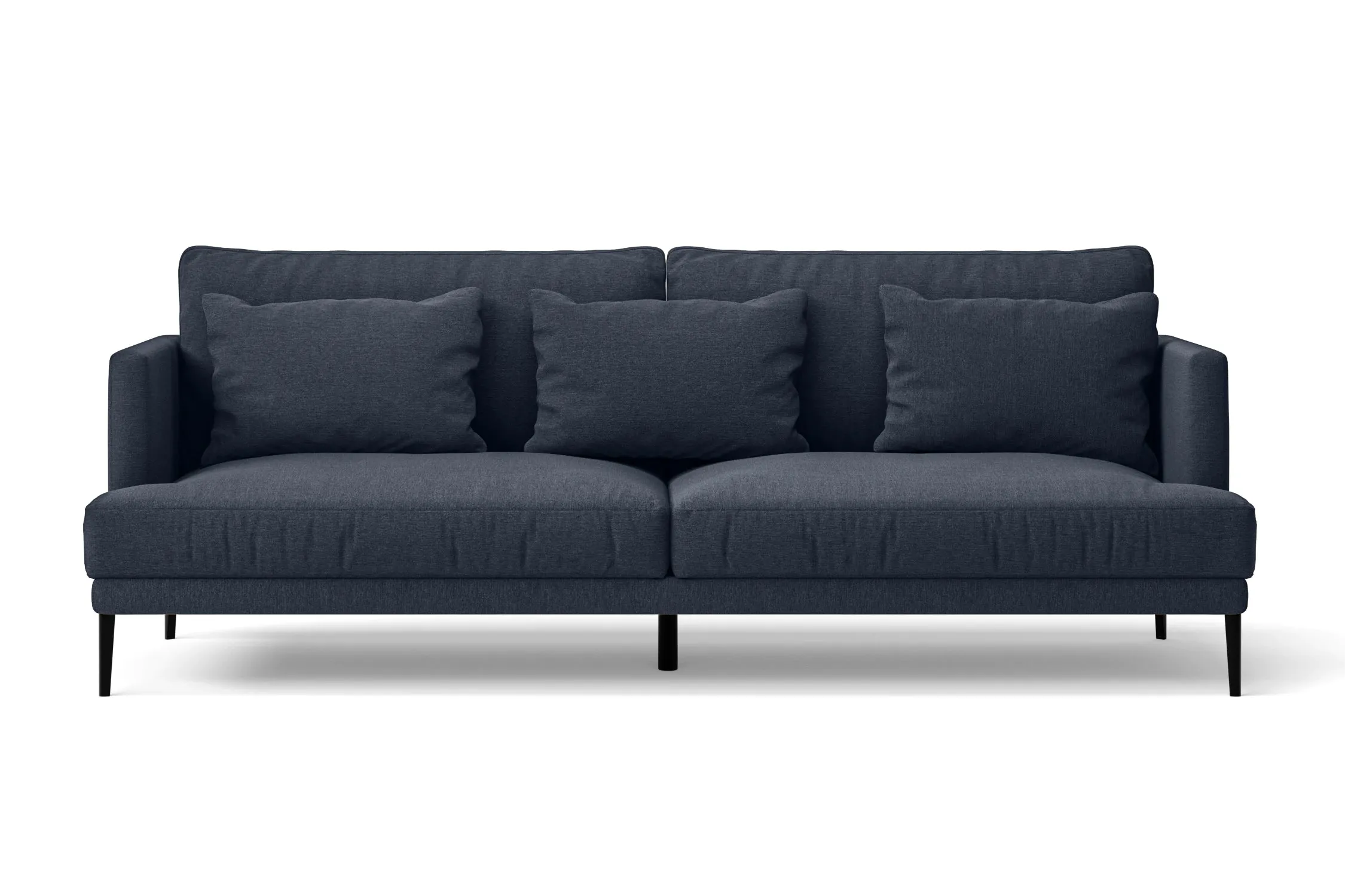 Bisceglie 3 Seater Sofa Dark Blue Linen Fabric