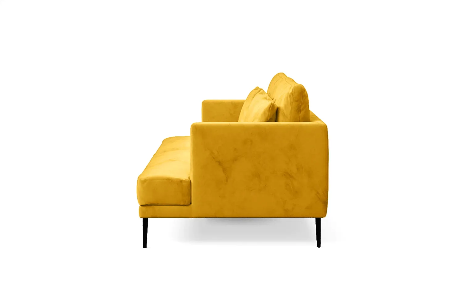 Bisceglie 3 Seater Sofa Yellow Velvet