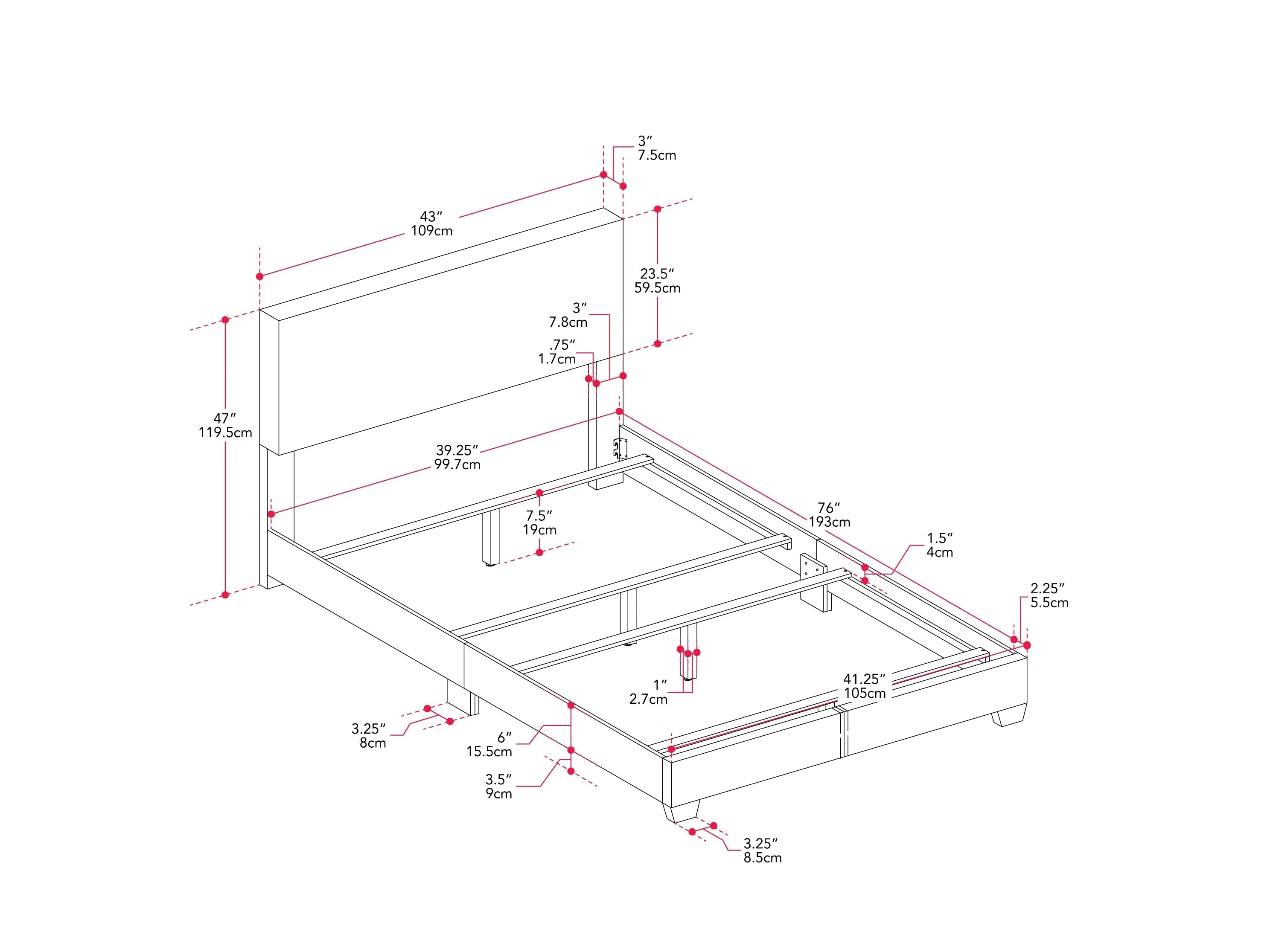 Boucle Twin / Single Bed