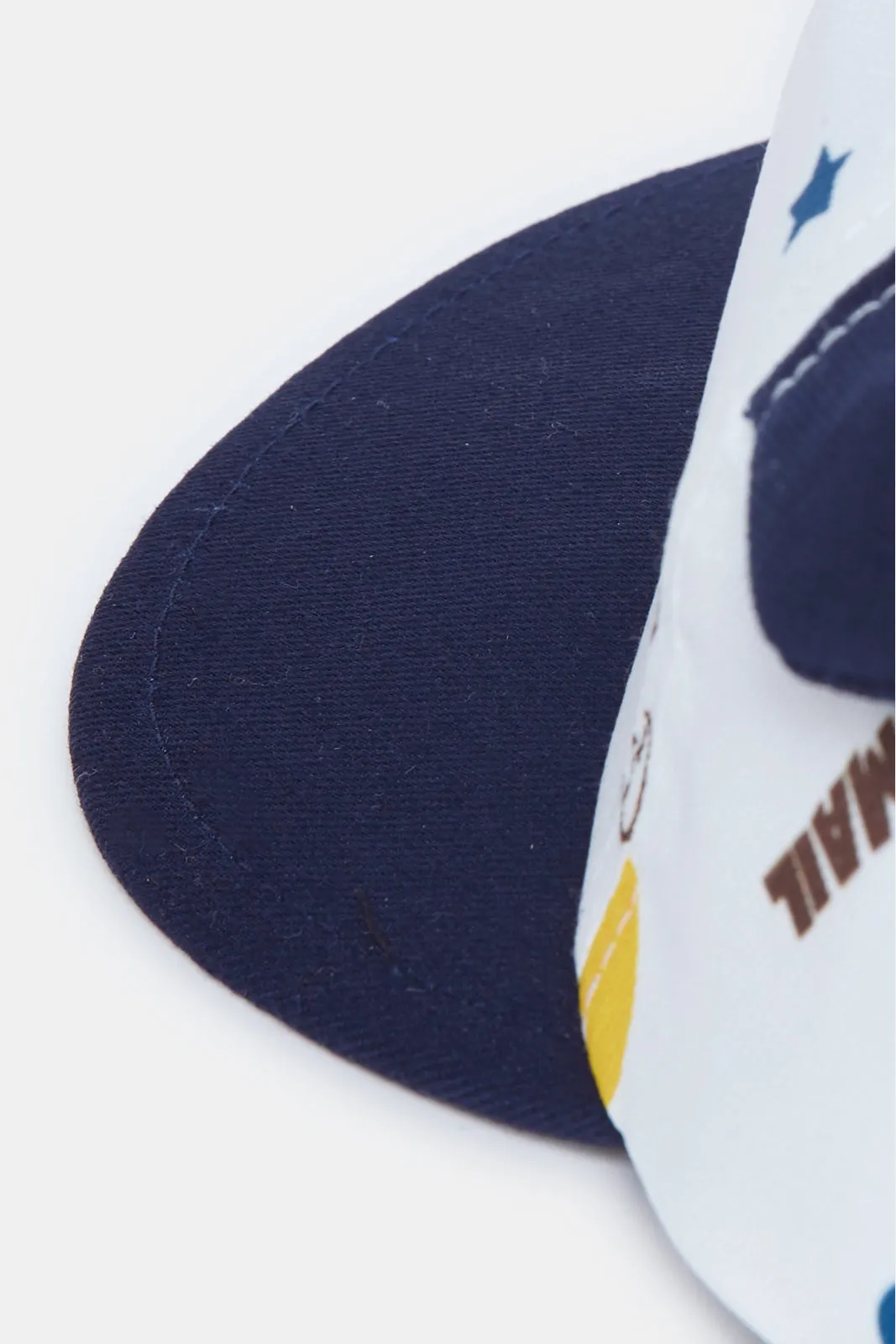 Boys Navy And Blue Dino Embroidery Cap