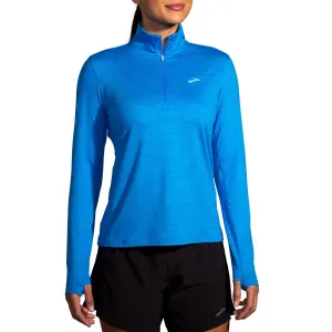 Brooks | Dash | Half-Zip 2.0 | Long-Sleeve | Women's | Heather Azure/Blue