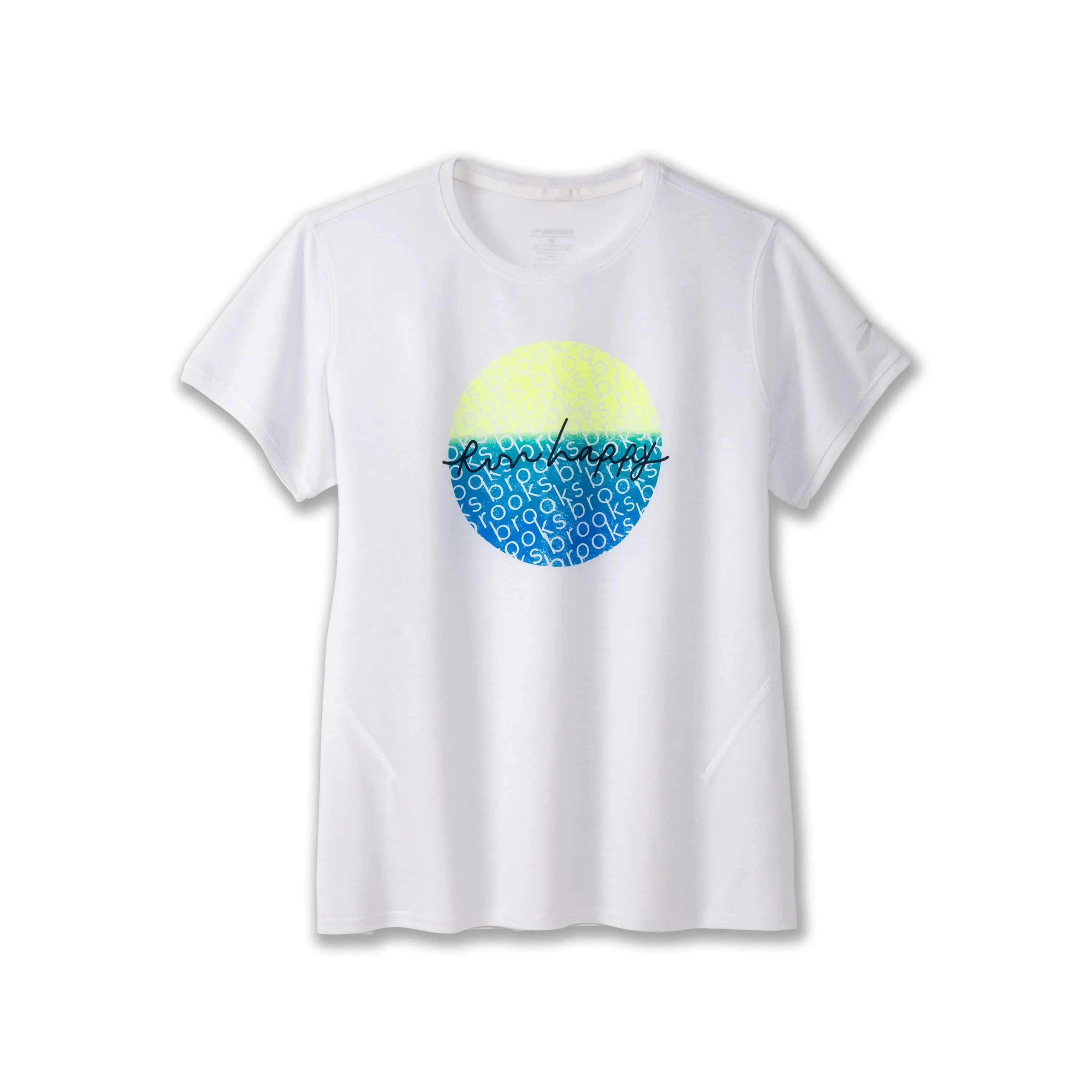 Brooks | Distance Short Sleeve 3.0 | Women's | White/Run/Happy