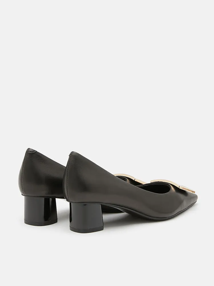 Buckle Office Work Block Heels