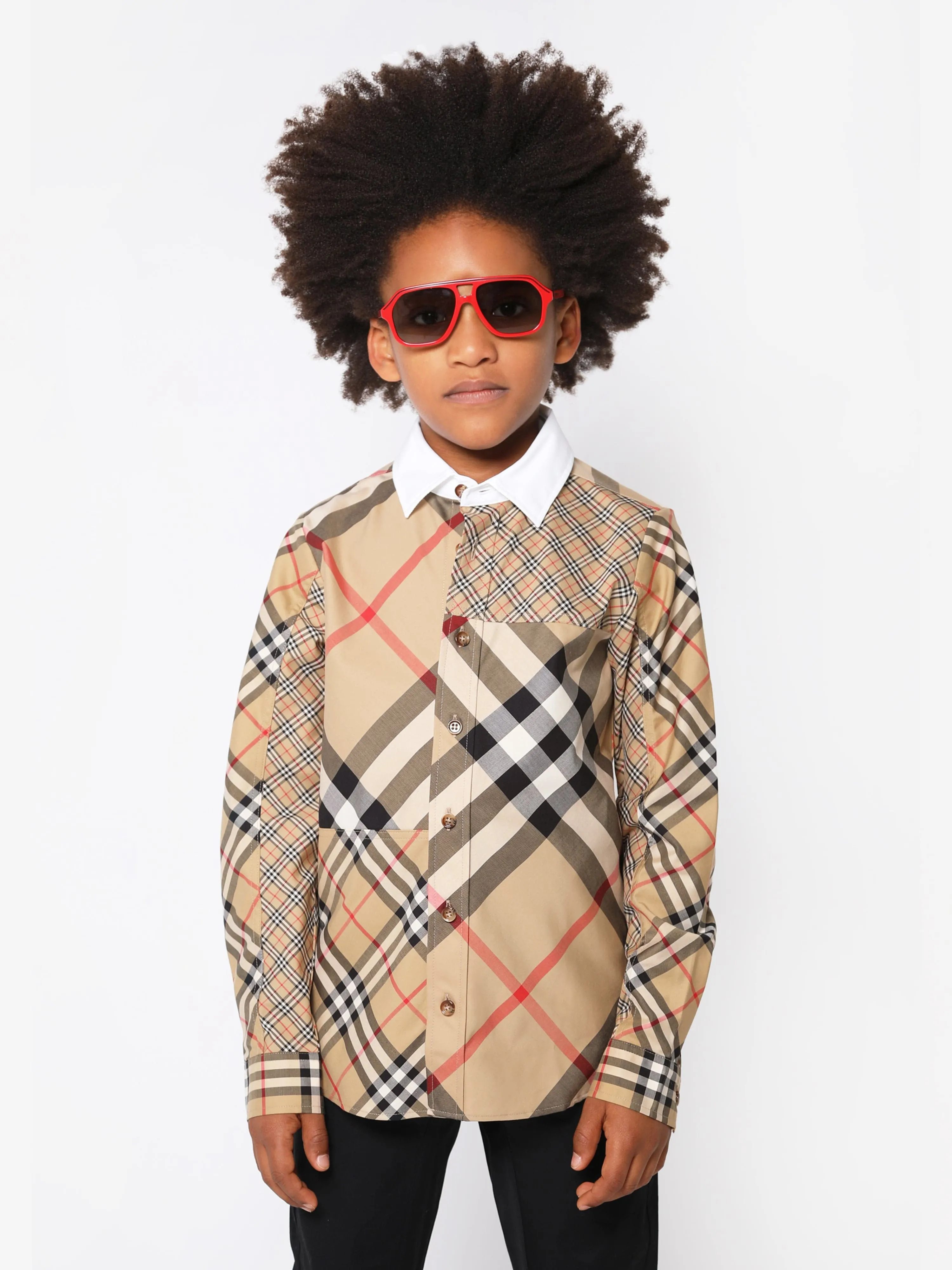 Burberry Boys Check Long Sleeve Etienne Shirt