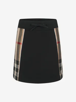 Burberry Girls Check Trim Jersey Skirt