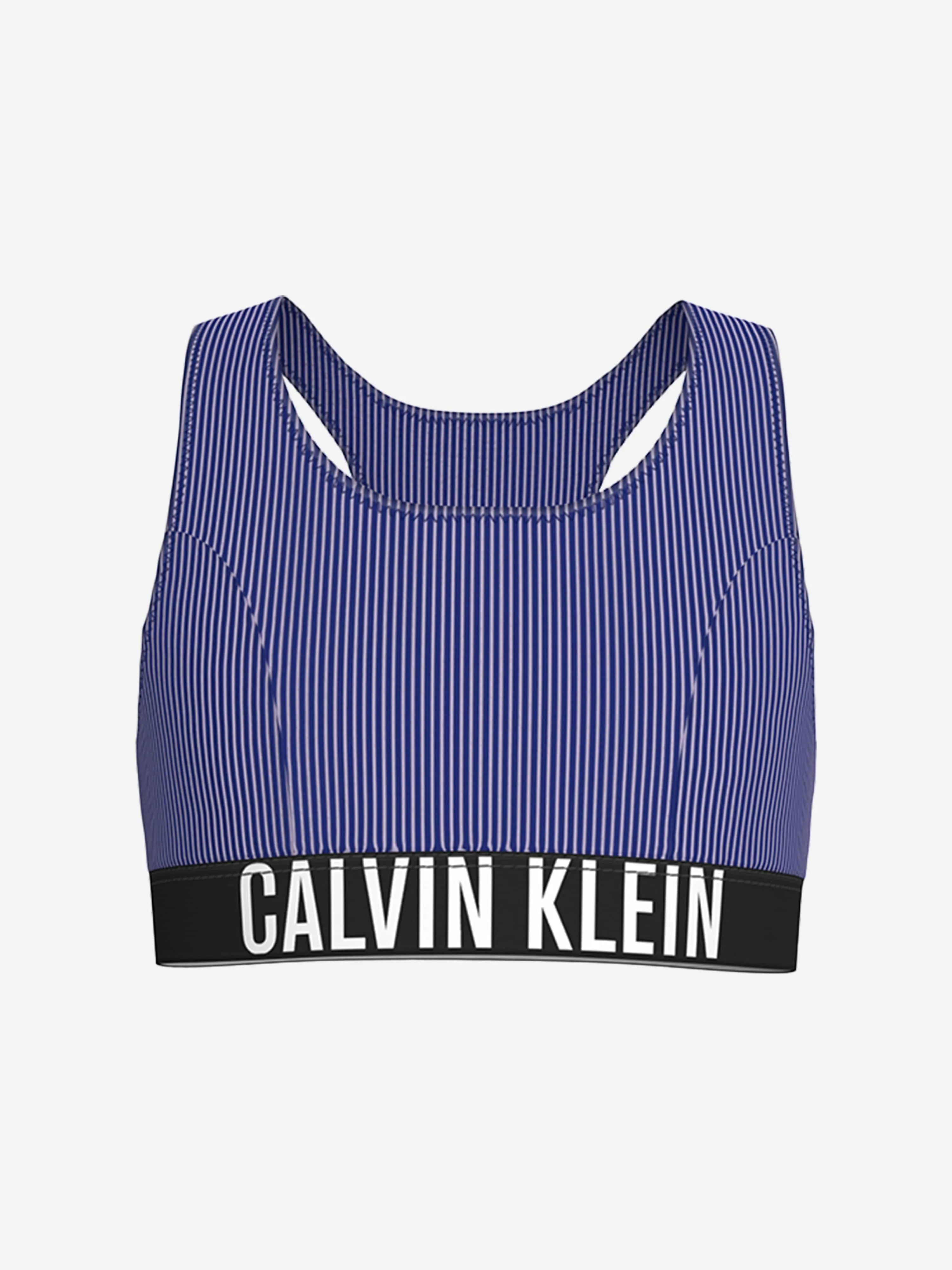 Calvin Klein Girls Logo Bralette Bikini in Blue