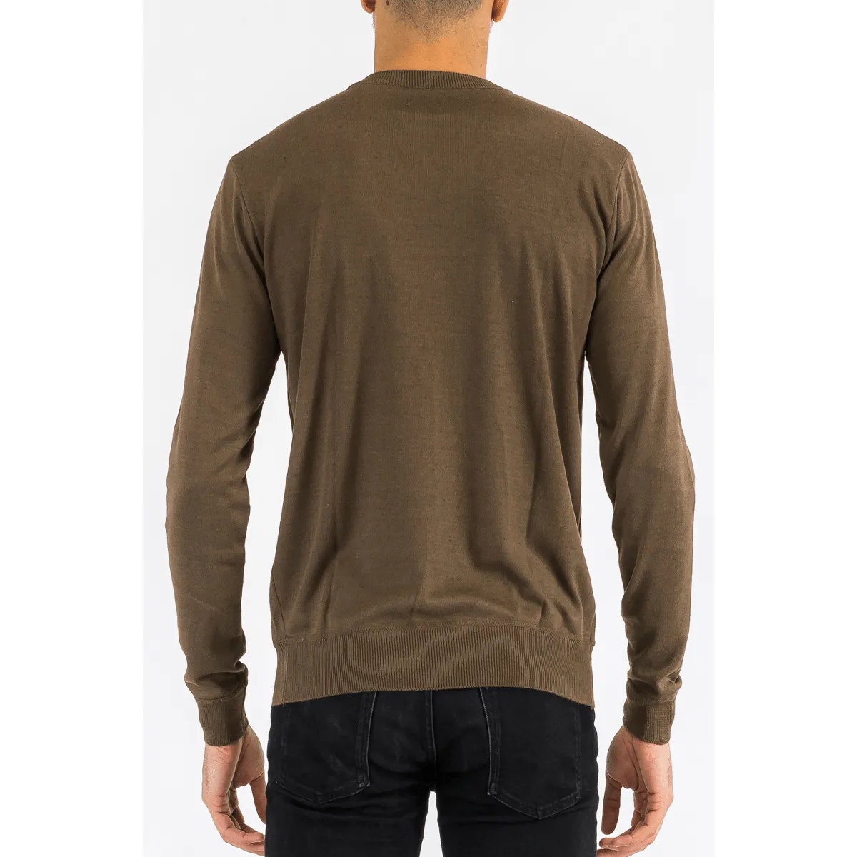 Camel Round Neck Knit Sweater