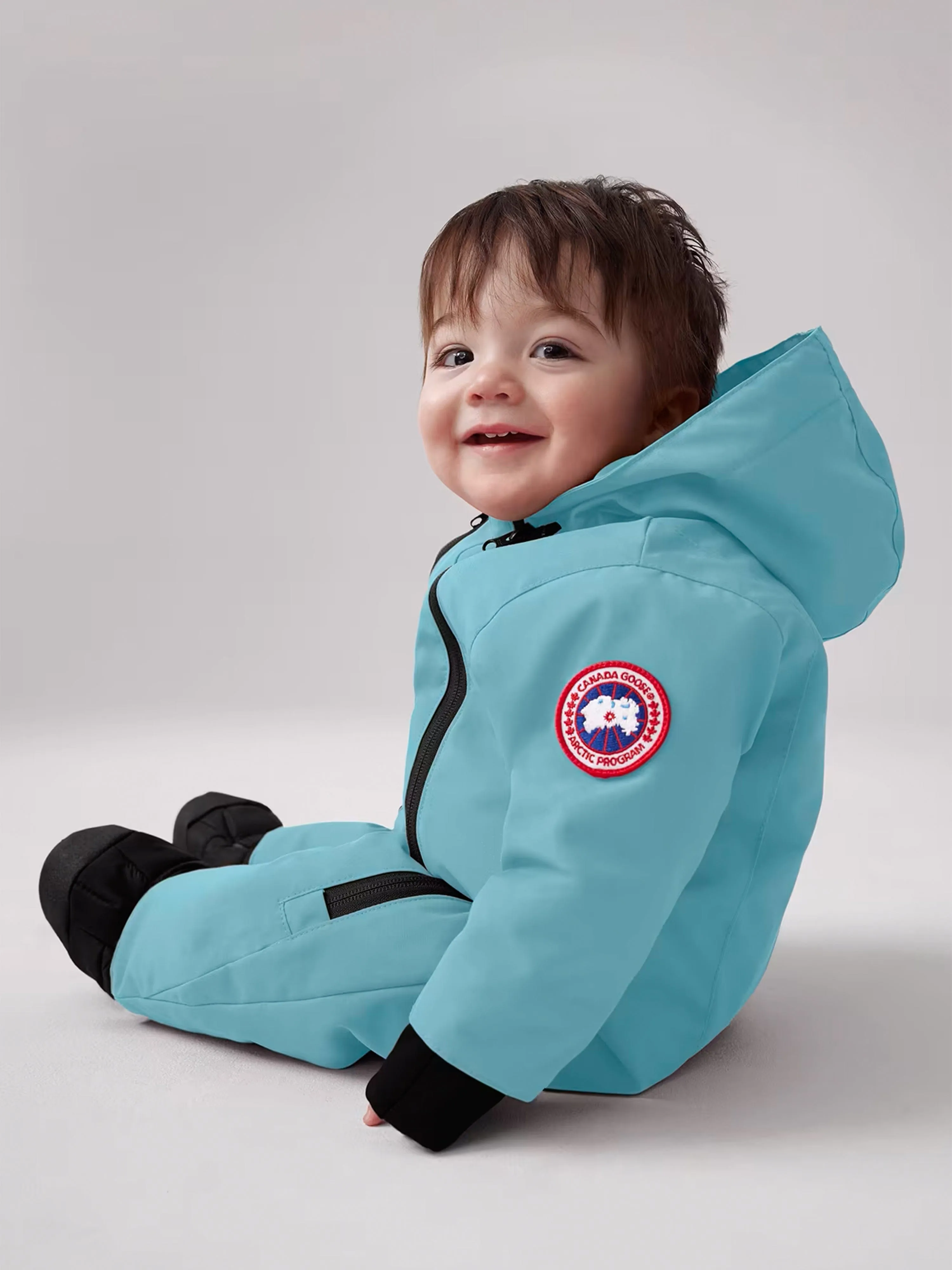 Canada Goose Baby Down Padded Lamb Snowsuit in Blue