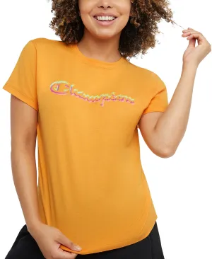 Champion Women's Classic Logo T-Shirt Orange