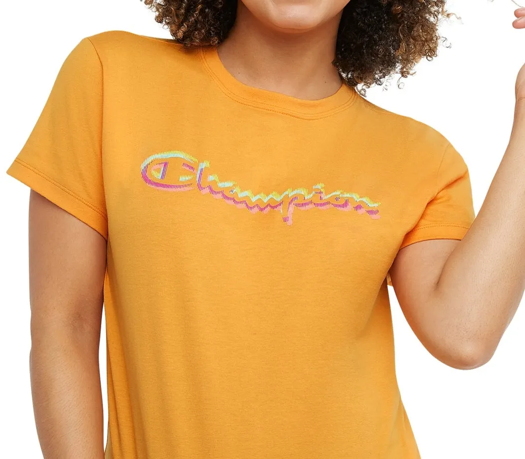 Champion Women's Classic Logo T-Shirt Orange