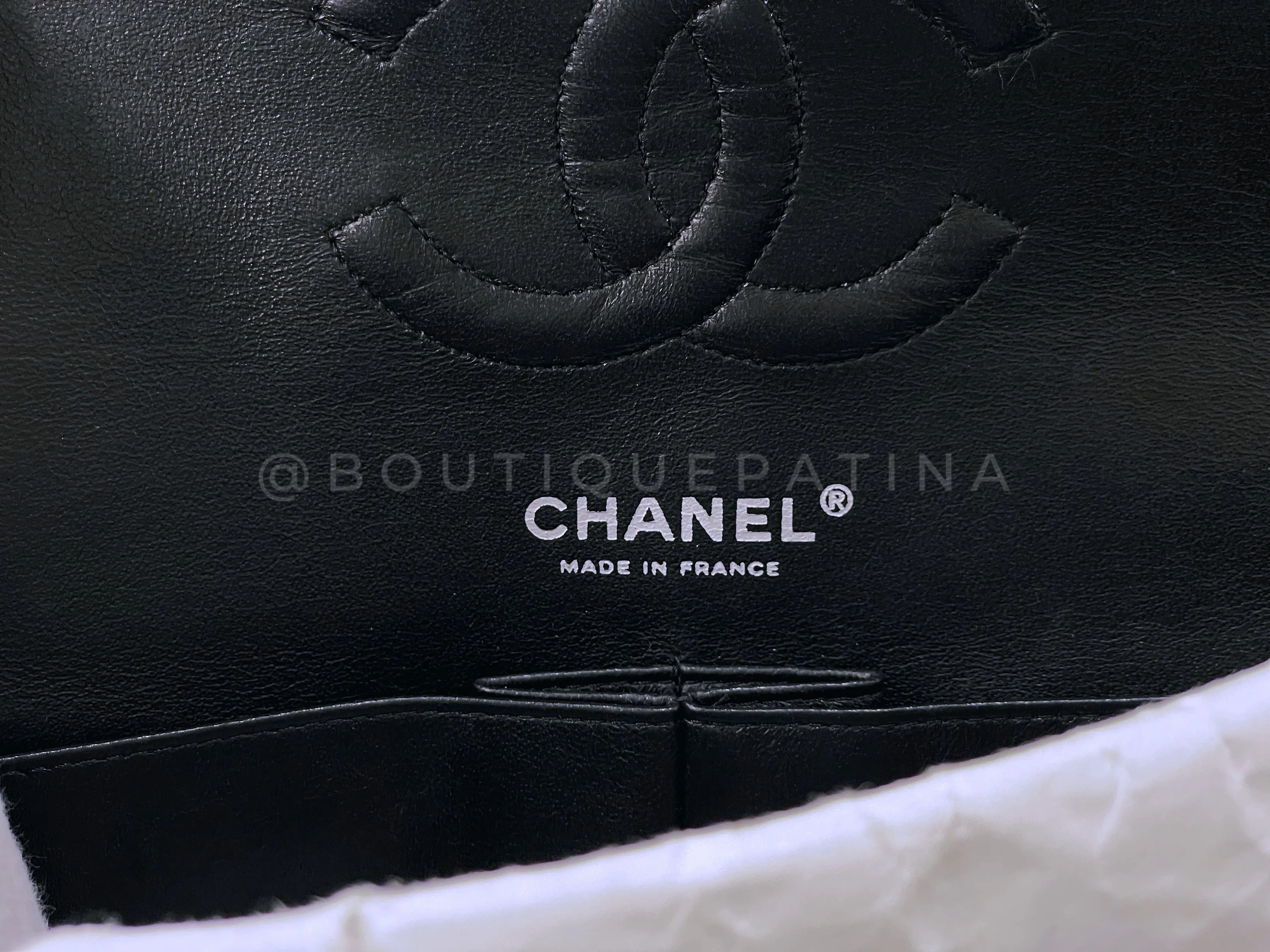 Chanel 2008 Black Caviar Medium Classic Double Flap Bag SHW