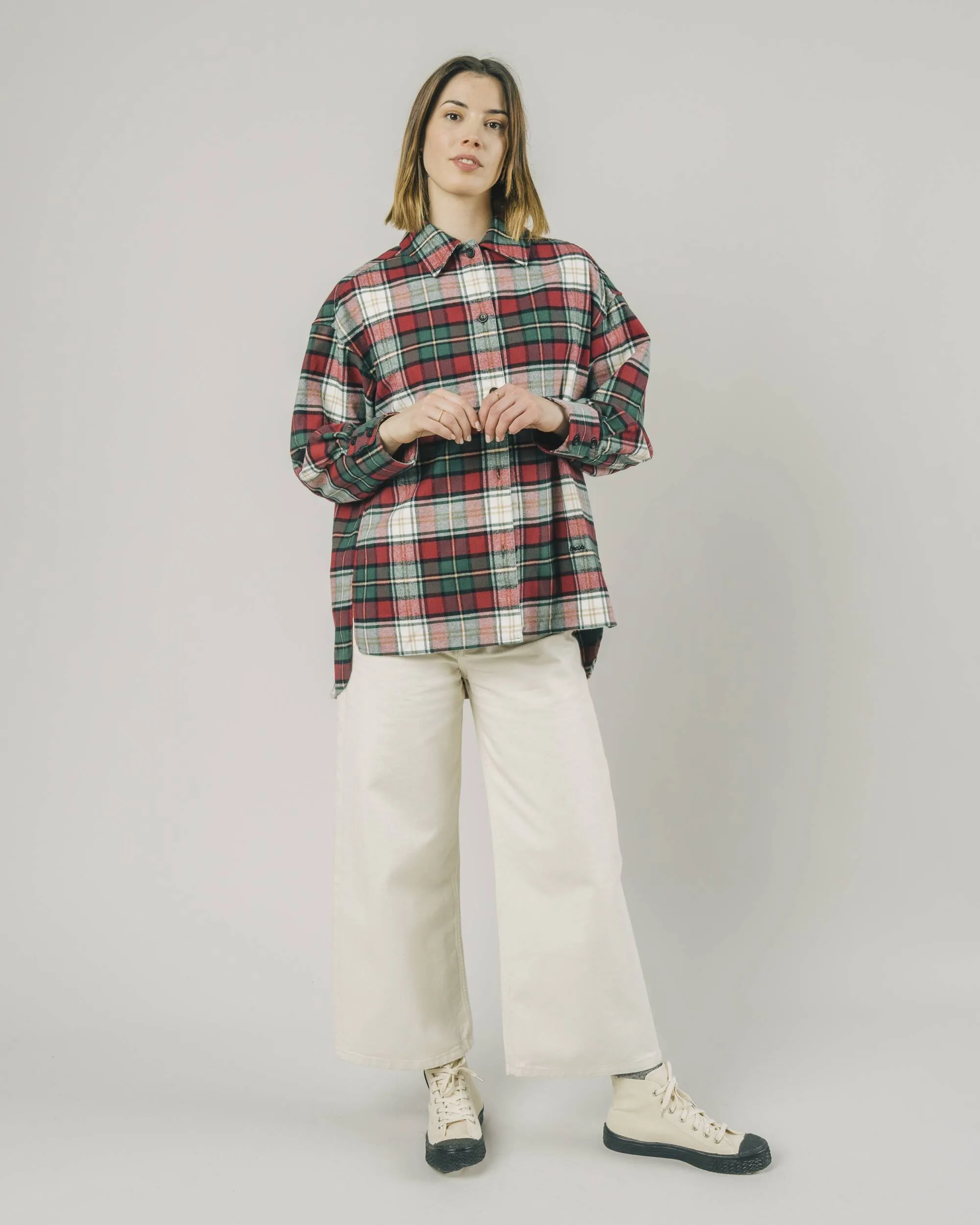 Check Oversized Overshirt Spice