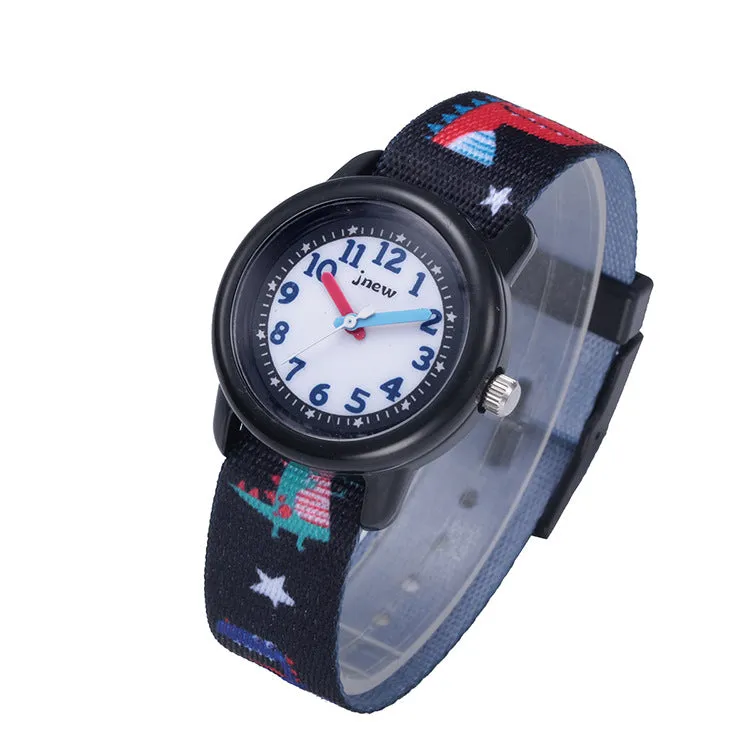 Children's Cartoon Watch Waterproof Children's Time-Aware Cross-Border Hot Ribbon Style Cartoon Quartz Watch