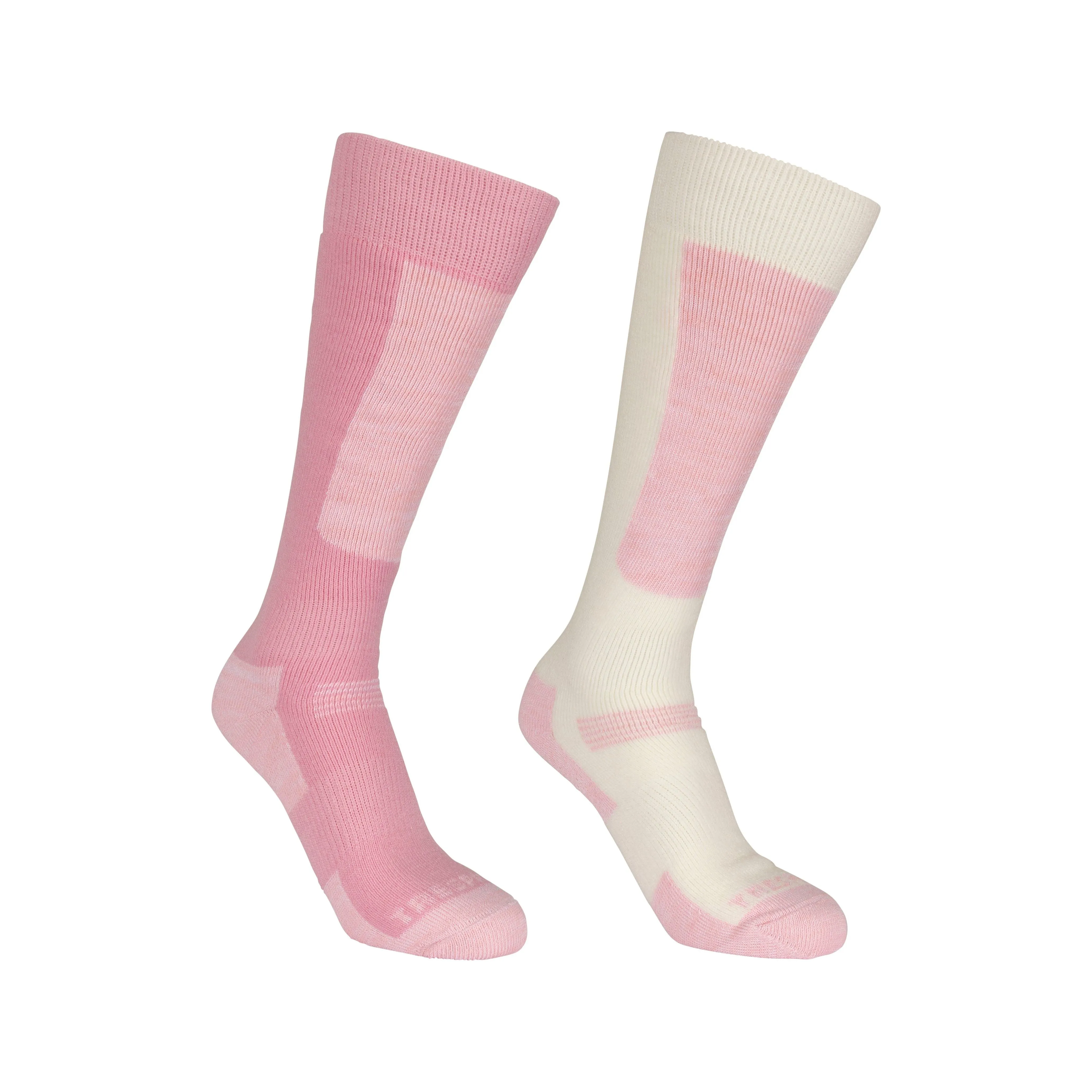 Convex Kids Unisex Ski Socks (2 Pair Pack) in Candy / Off White