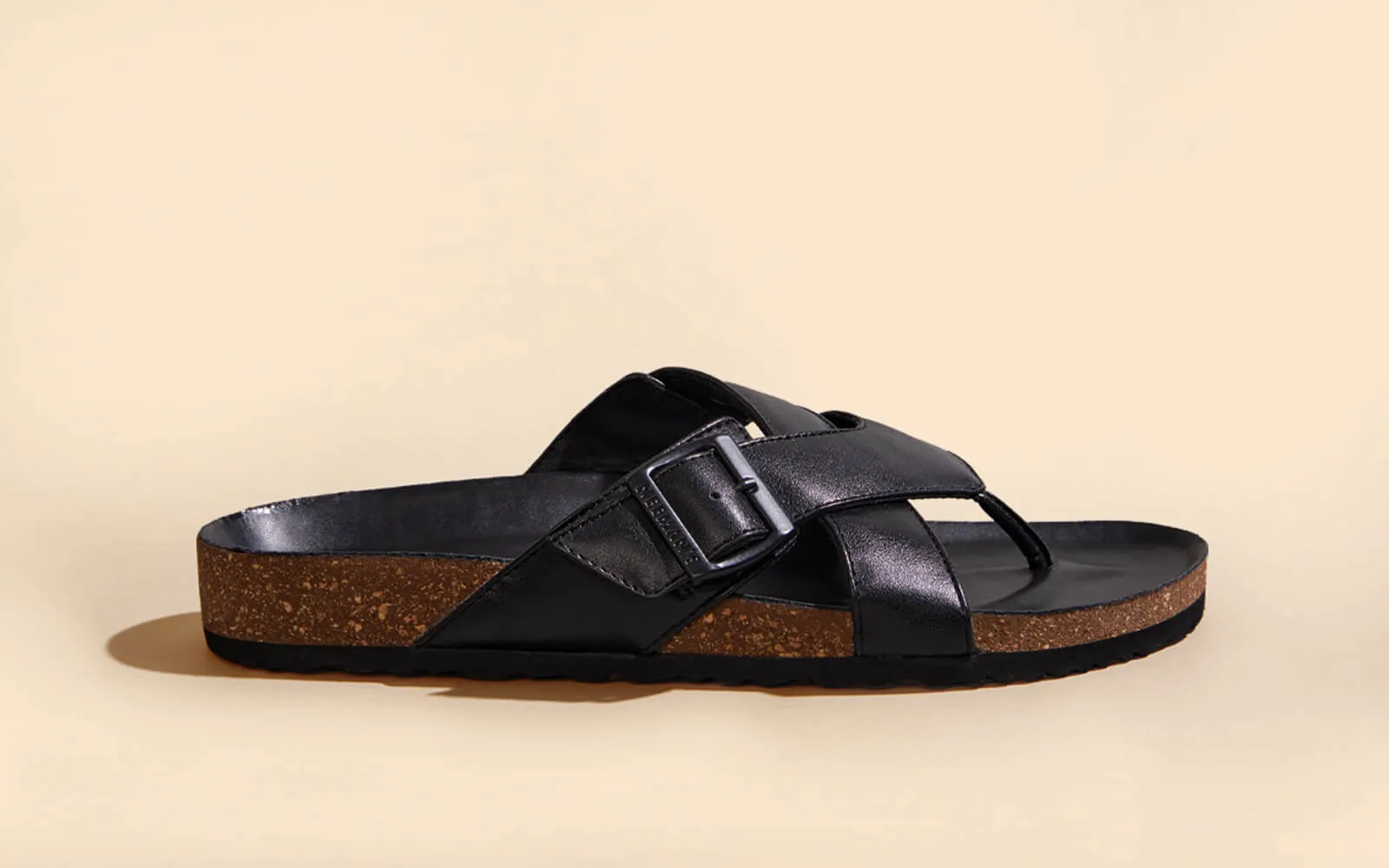 Cork Cross Strap Sandals