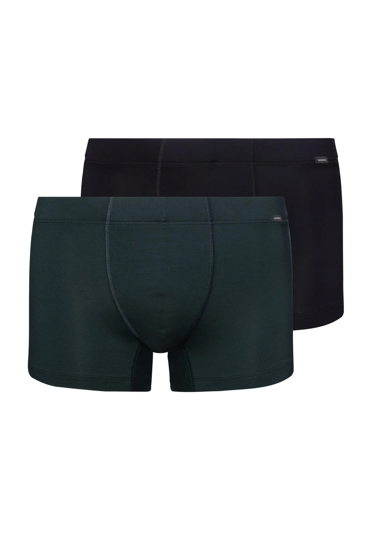 Cotton Essentials 2-Pack Cotton Boxer Briefs With Covered Waistband | Laurel/Black 73079-2871