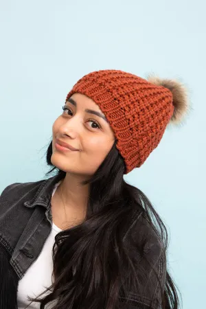 Cute Textured Pom Beanie