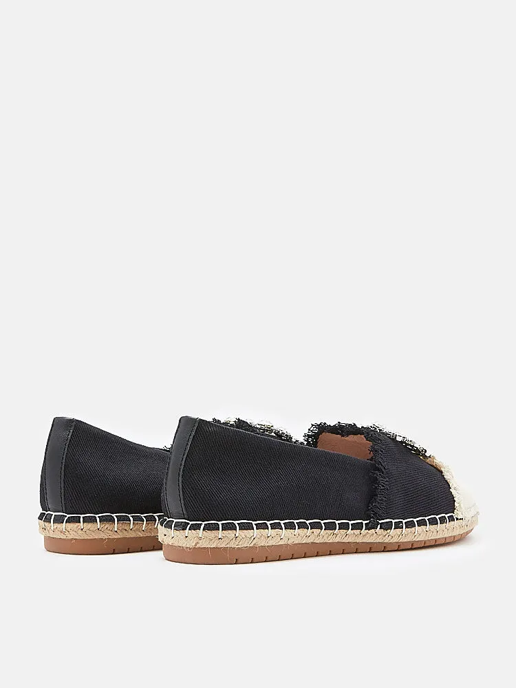 Diamante Frayed Espadrilles