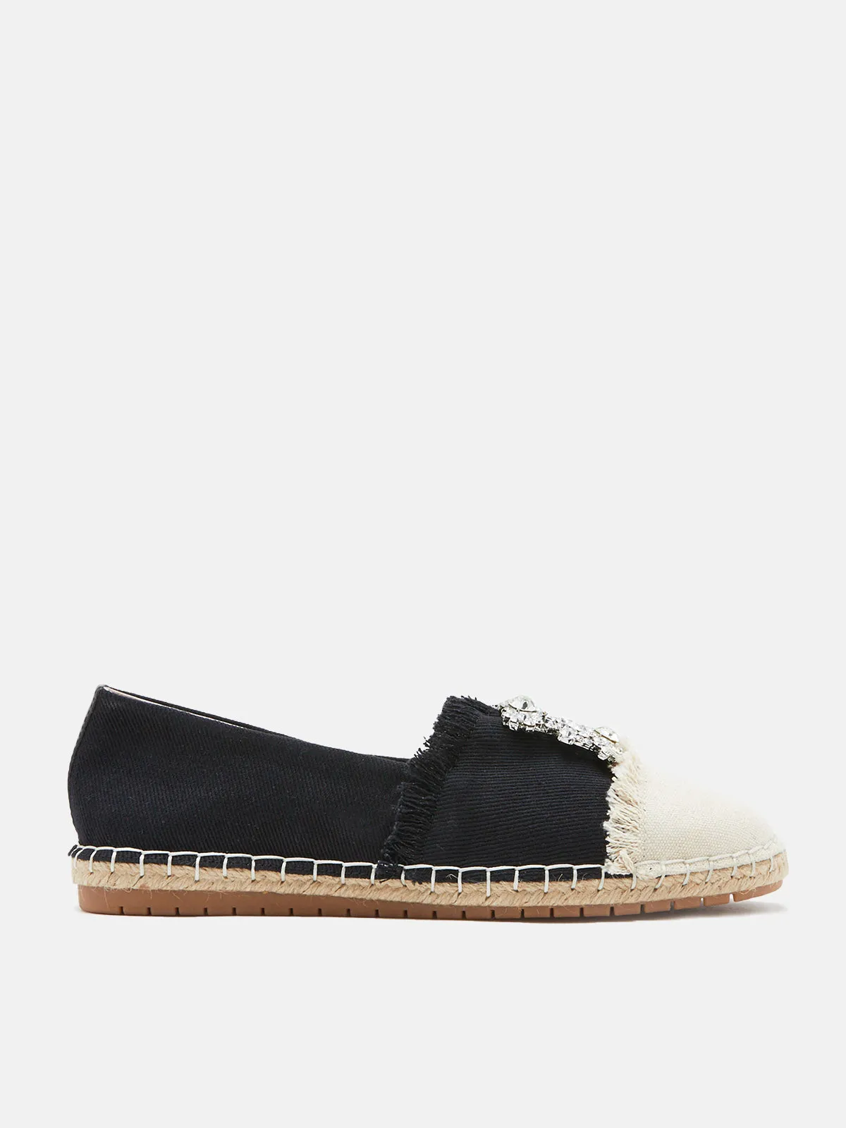 Diamante Frayed Espadrilles