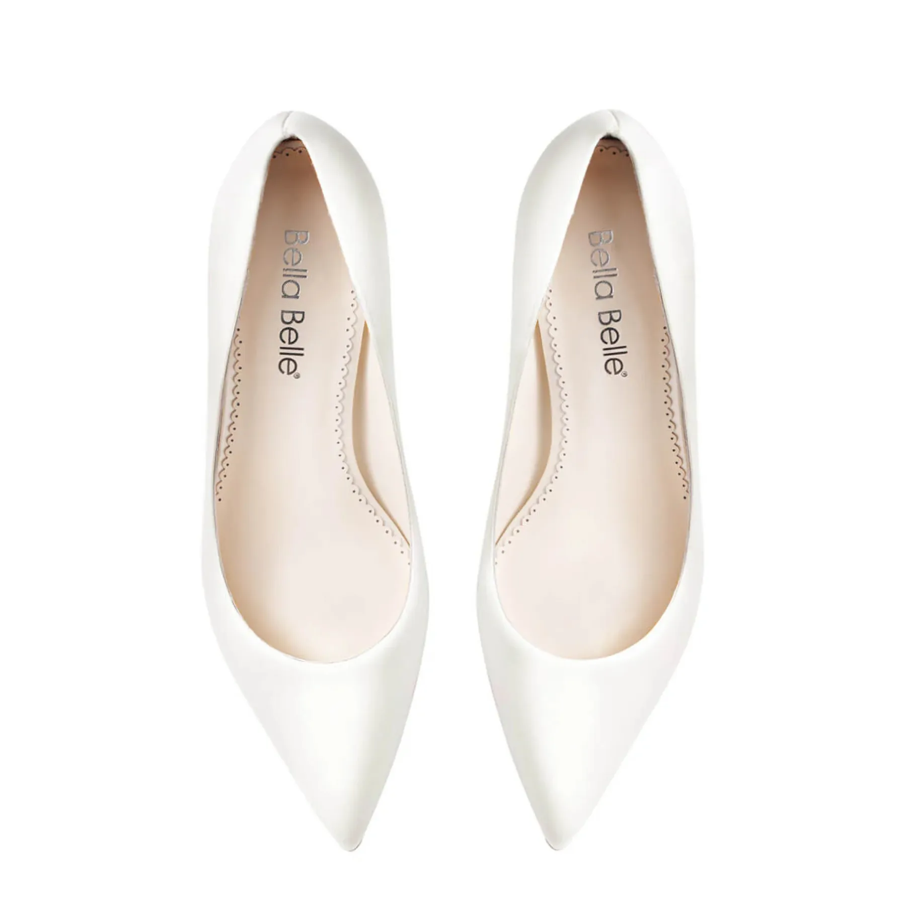 Diana - Classic Silk Satin Bridal Pumps - Ivory