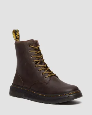 Dr. Martens Crewson 8 Eye Crazy Horse Leather Boots - Dark Brown