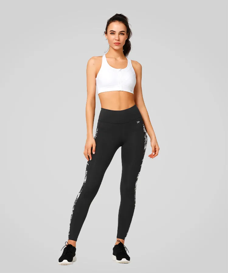 Echo High-Waisted Print Running Leggings 26" | Women's High Support Leggings