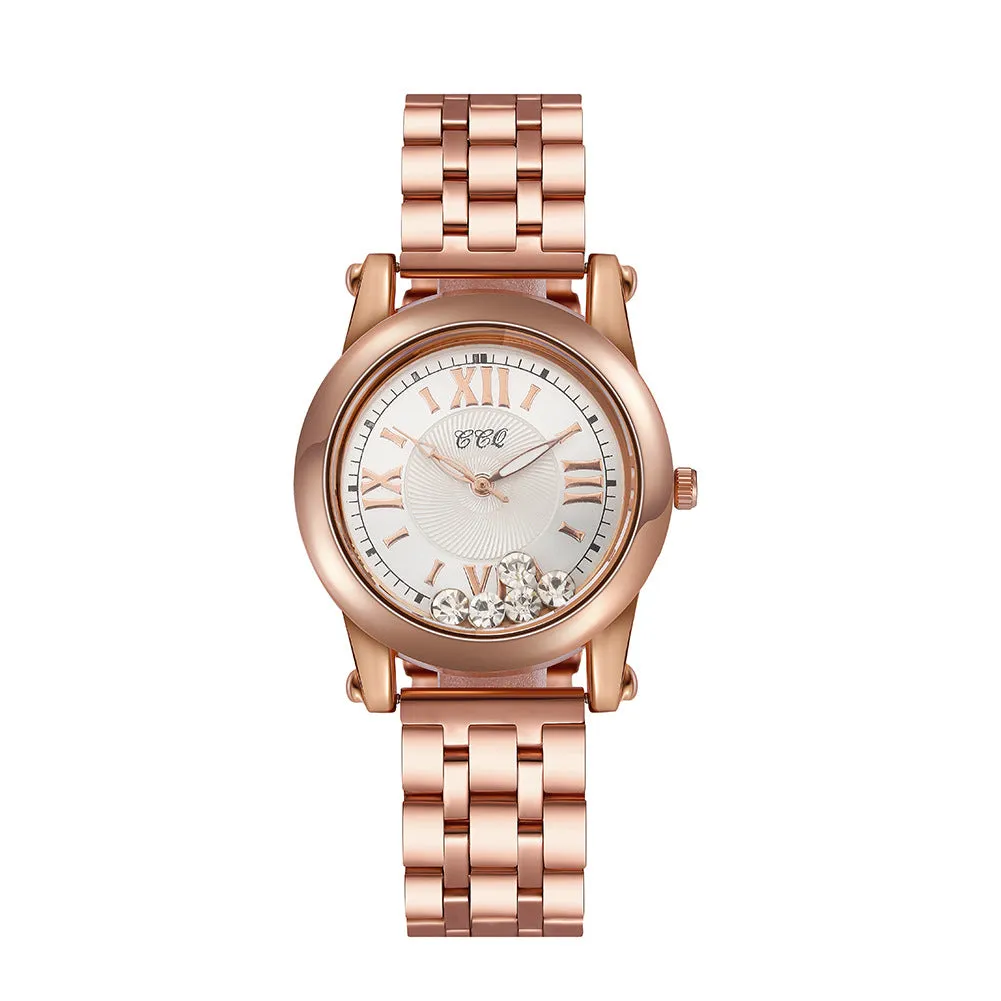 Fashion Diamond-Embedded Watch Women's Waterproof Just with Quartz Watch Fashion Watch Women's Business Casual Women's Watch