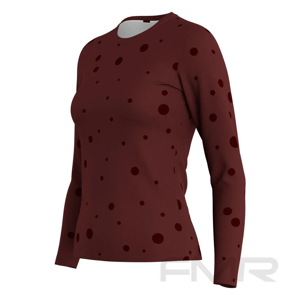 FMR Women's Polka Dot Long Sleeve Running Shirt