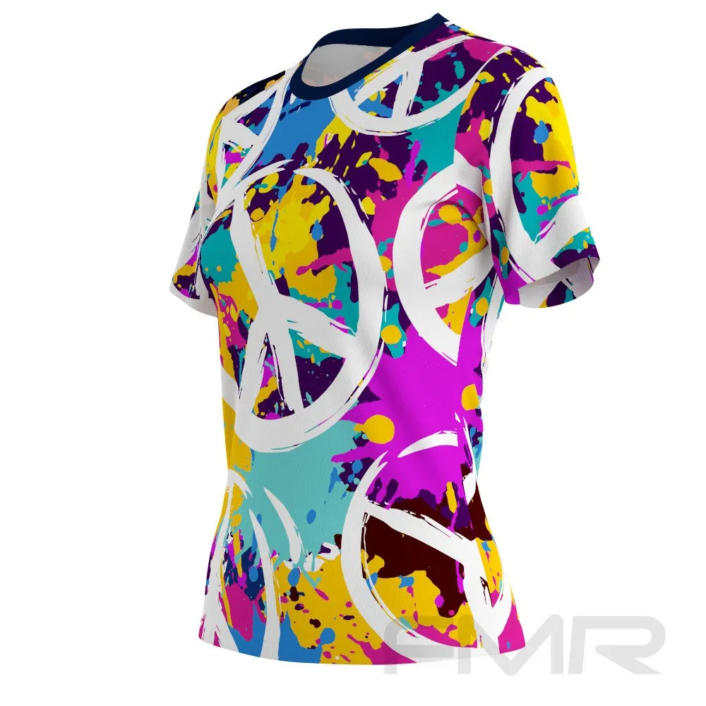 FMR Women's Printed Short Sleeve Running Shirt