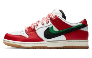 Frame Skate x Nike SB Dunk Low Habibi Sneakers, White/Red/Black