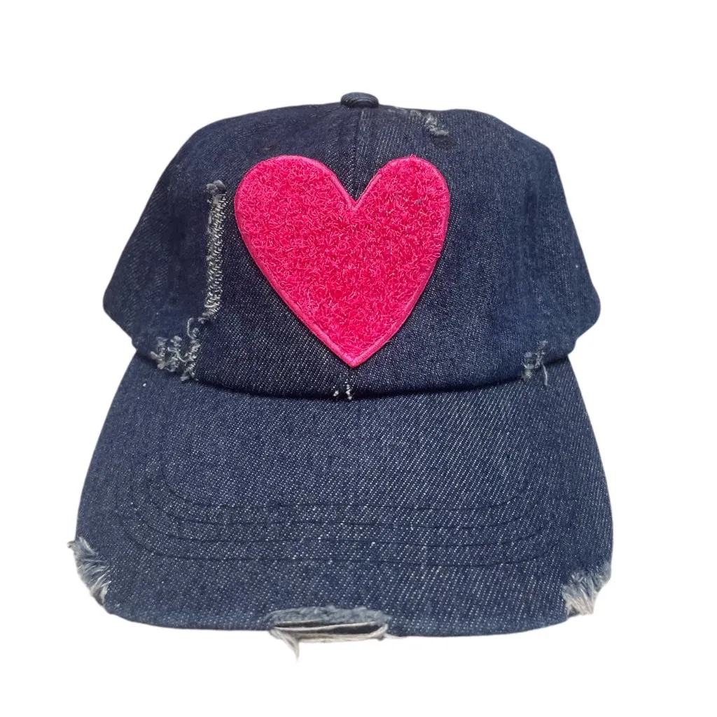 Fuzzy Heart Hat