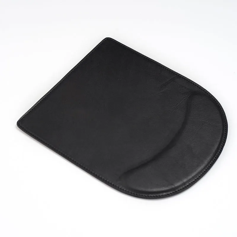 Handmade Ergonomic Vegetable Tanned Leather Strap Wrist Rest Mouse Pad