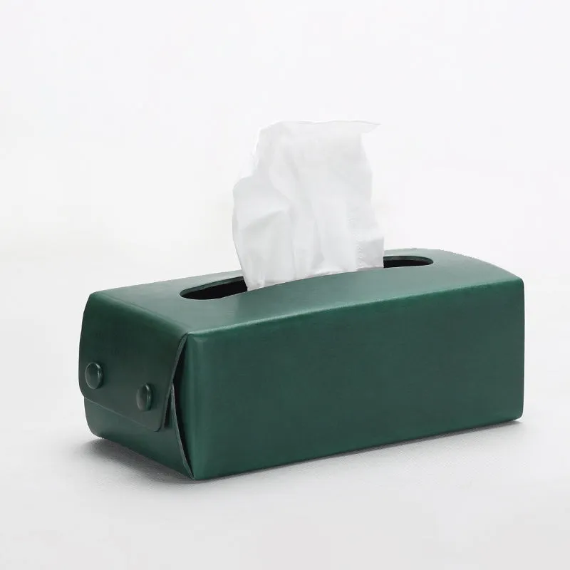 Handmade Multifunctional Vegetable Tanned Leather Tissue Box