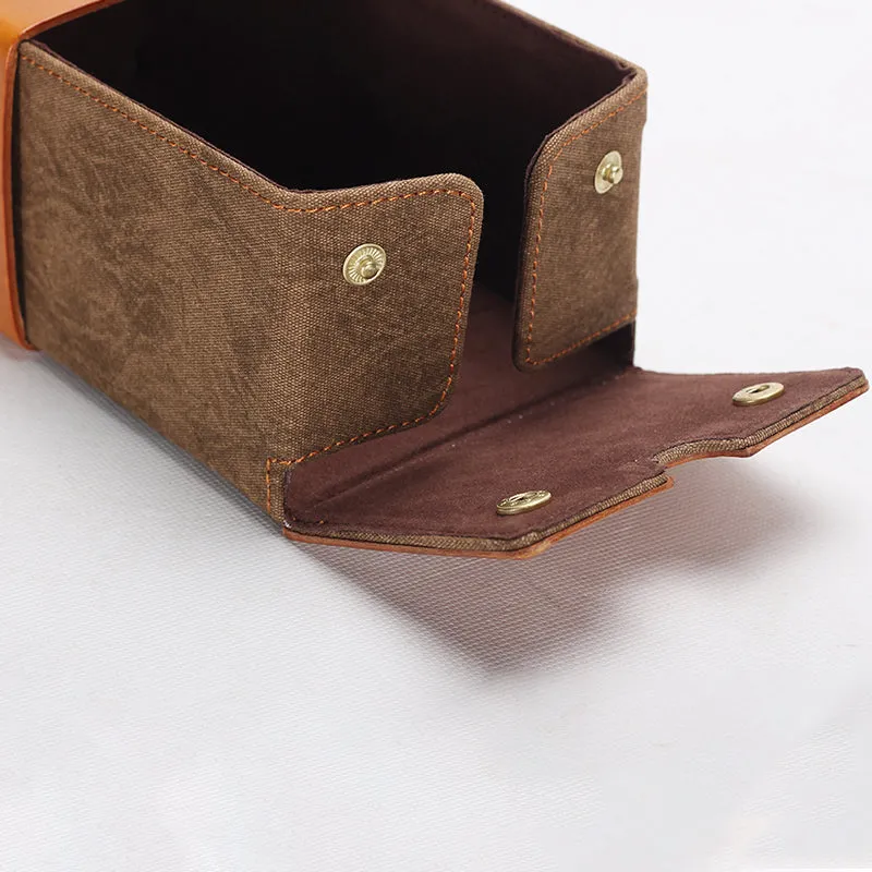 Handmade Multifunctional Vegetable Tanned Leather Tissue Box