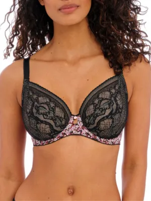 Infinity Fields Plunge Bra - Black